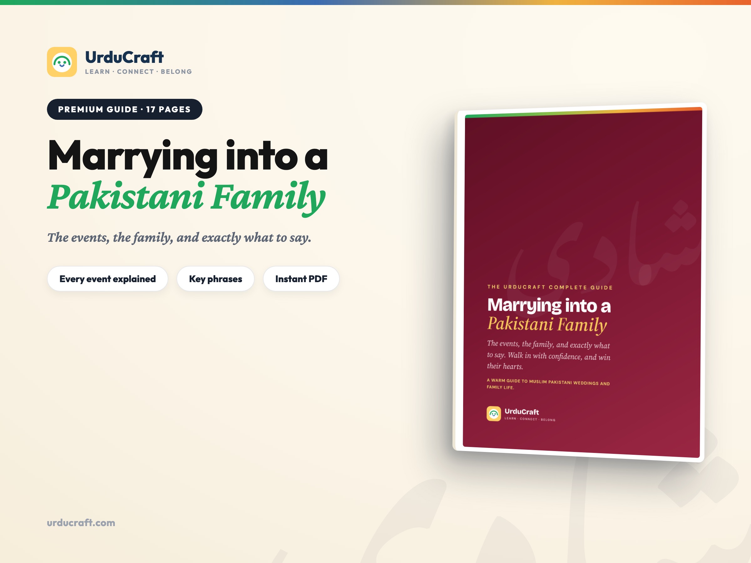 Marrying into a Pakistani Family, the complete UrduCraft guide cover